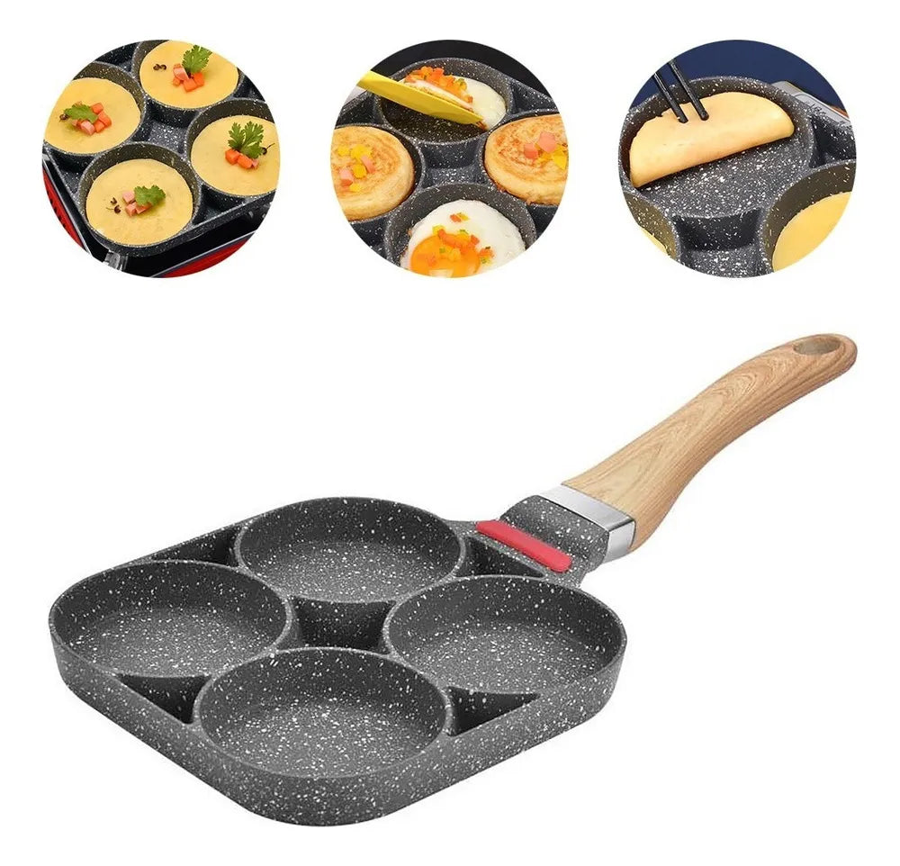 Sartén para Huevos 4 Puestos – Desayunos Rápidos y Perfectos
