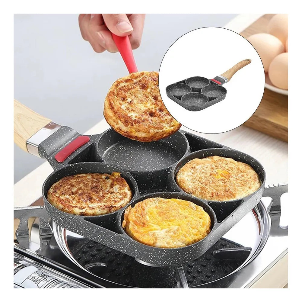 Sartén para Huevos 4 Puestos – Desayunos Rápidos y Perfectos