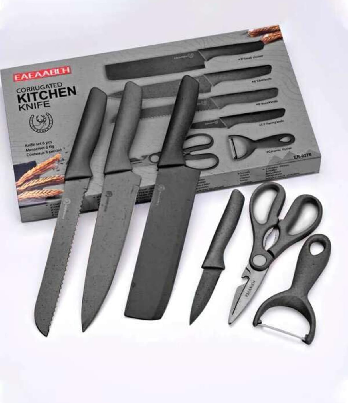 Juego de Cuchillos Premium con Pelador – Precisión para Tu Cocina